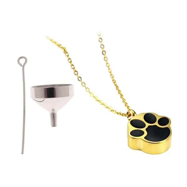 World-Class Maxbell Cremation Jewelry Charms Gift Cute with Funnel for Friends Parents Woman Man Golden Detailed
