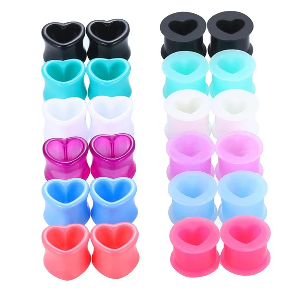 Dependable Maxbell 24Pcs Silicone Ear Gauges Ear Piercing Jewelry Earring Plugs Stretchers 8mm Reusable