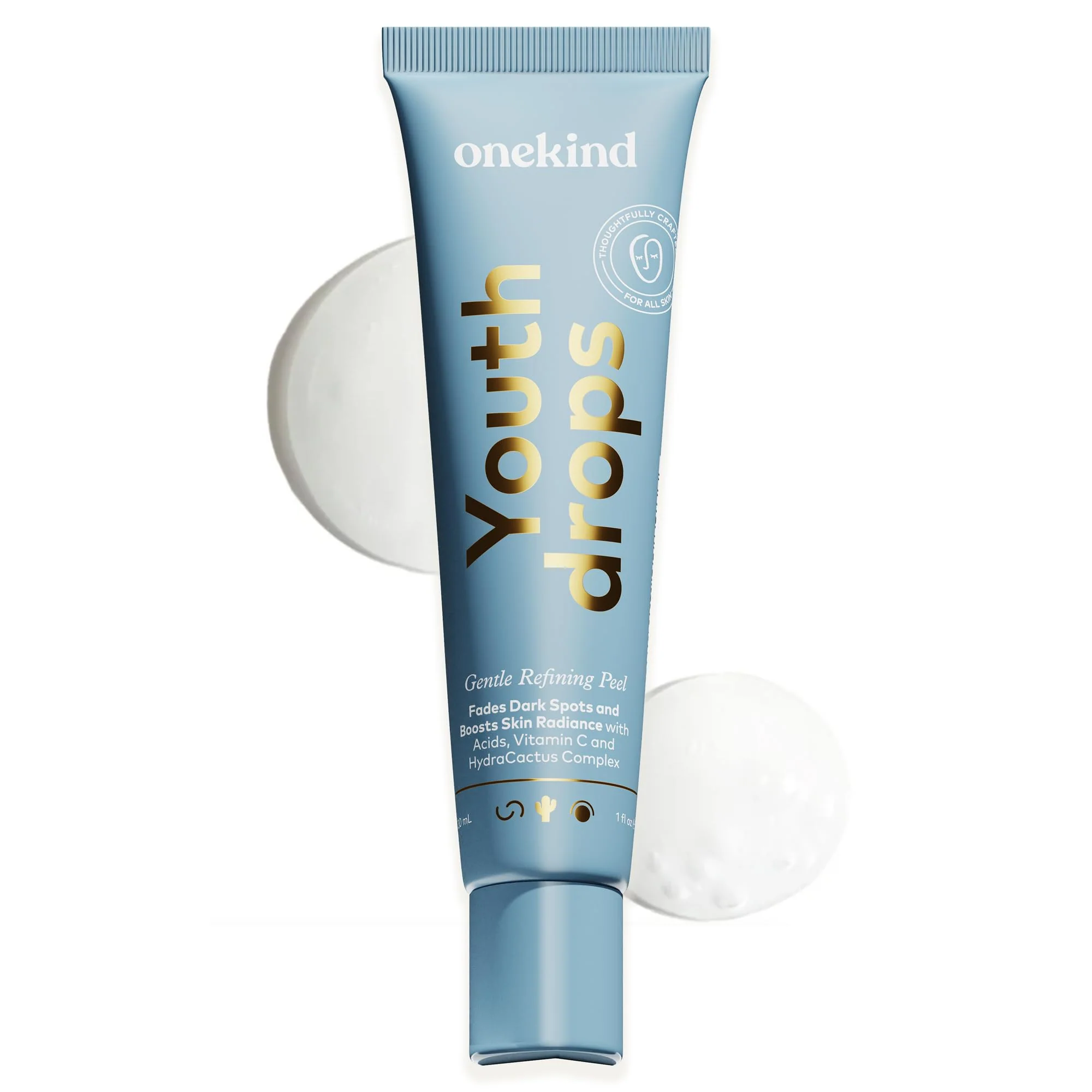 Refined Onekind Youthdrops Night AHA BHA Gentle Resurfacing Pore Refining Certified