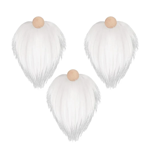 Reliable Maxbell 3x Gnome Beards Wooden Balls Wood Nose Ornament Christmas Decoration Style B User-Friendly