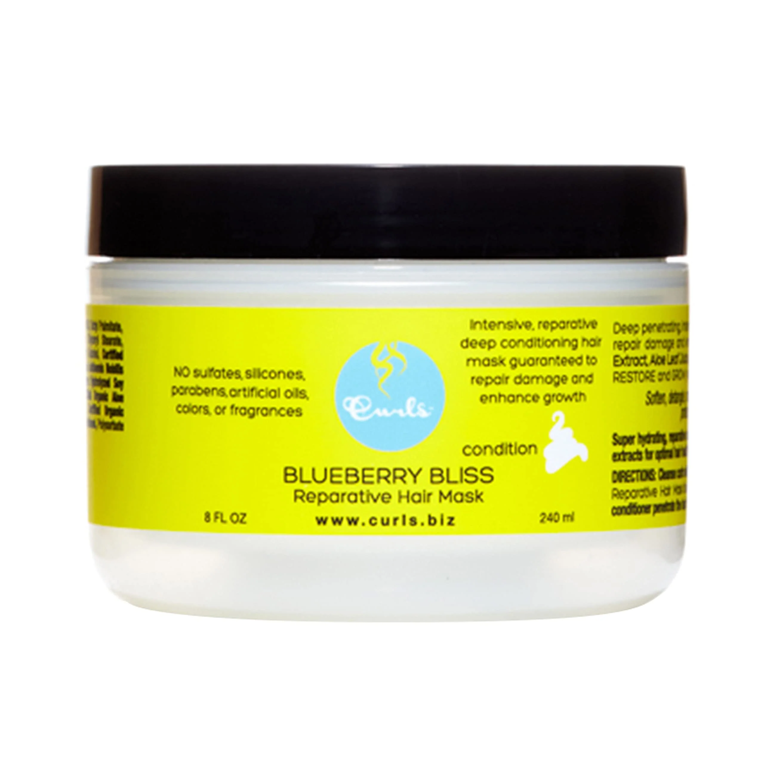 Innovative Curls Blueberry Bliss Reparative Hair Mask - 8 fl oz Deep Conditioning Repair Protect Restore Detangle and Moisturize For All Types Convenient