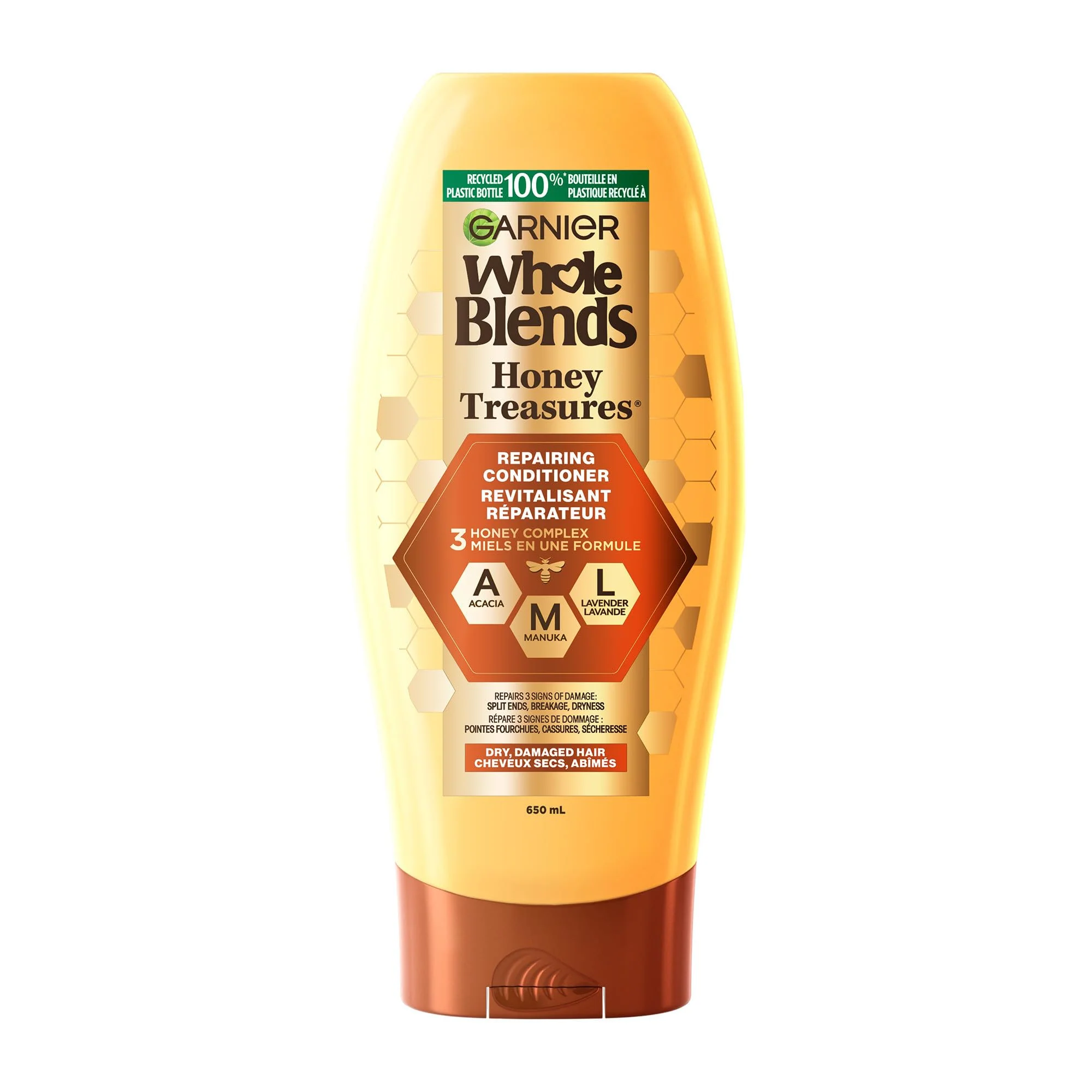 Durable Garnier Whole Blends Repairing Conditioner Honey Treasures Damaged Hair 22 fl oz. Sustainable