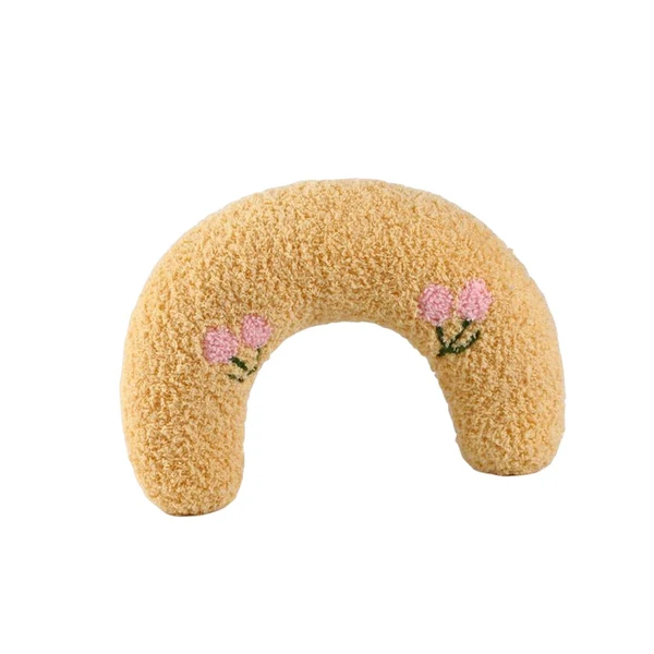 Healthy Maxbell Pet Neck Pillow Cushion Stuffed Chewing Toy Plush for Dog Kitten Cat Yellow Casual