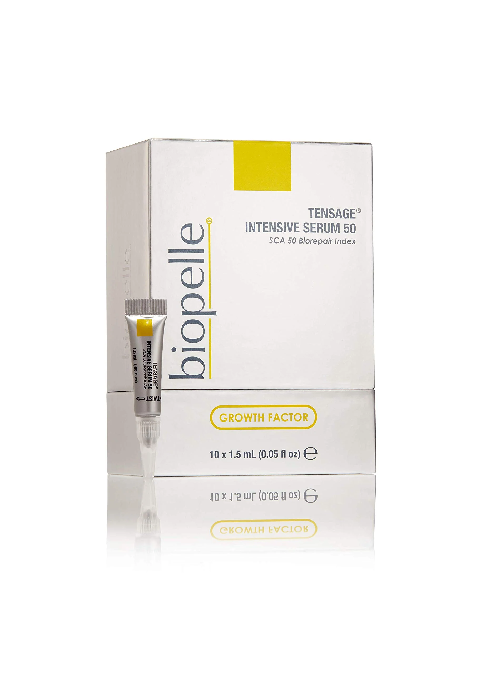 Smart Biopelle Tensage Growth Factor Intensive Face Serum 50 Snail Mucin Serum for Face Neck with SCA 50 Biorepair Index Hyaluronic Acid Peptides Environmentally Friendly