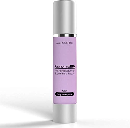 Green AminoGenesis ParanormalEFX Advanced Anti-Aging Rejuvenating Super Serum 2 oz Sun Damage Collagen Elastin Boosting w Vitamins A E D Tremella Flexible
