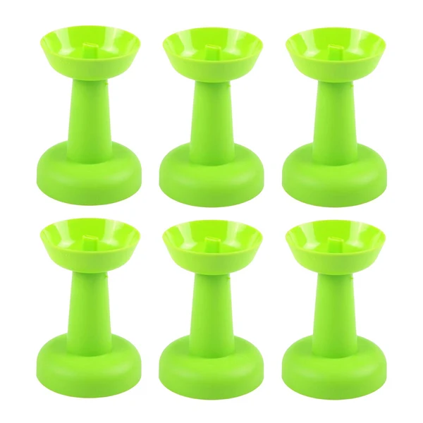 World-Class Maxbell 6 Pieces Multipurpose Ice Cream Holder Round Reusable for Countertop Parties Green Natural