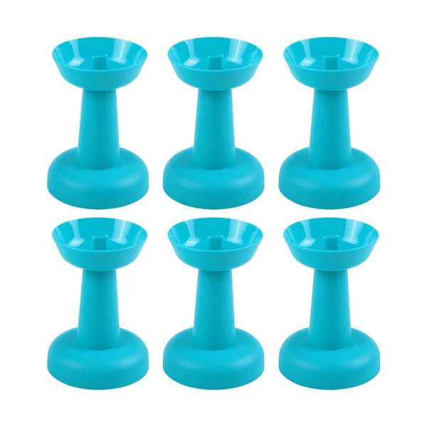 Convenient Maxbell 6 Pieces Multipurpose Ice Cream Holder Round Reusable for Countertop Parties Blue Trendy