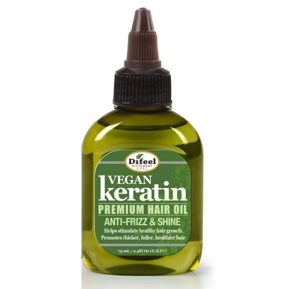 Consistent Difeel Vegan Keratin Premium Hair Oil - Anti Frizz Shine 2.5 oz. Versatile