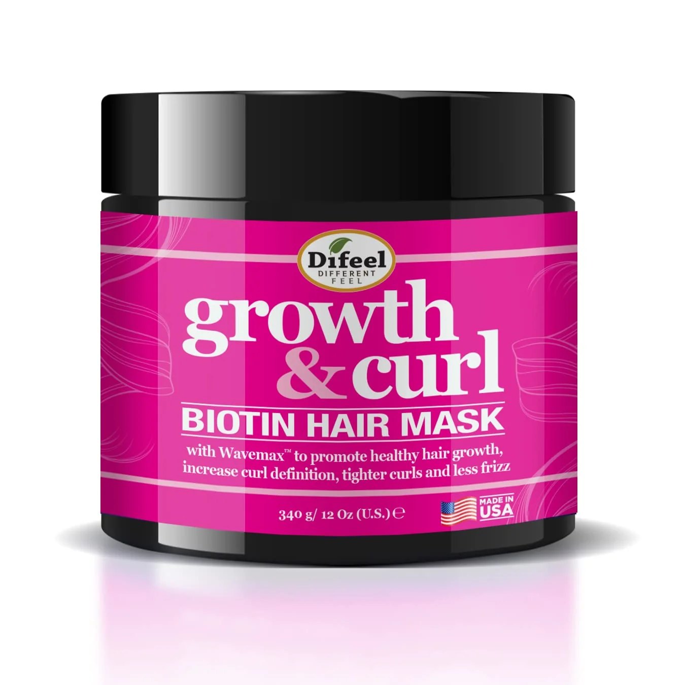 Classic Difeel Growth and Curl Biotin Hair Mask 12 oz. - Hair Mask for Curly Hair Growth Fast