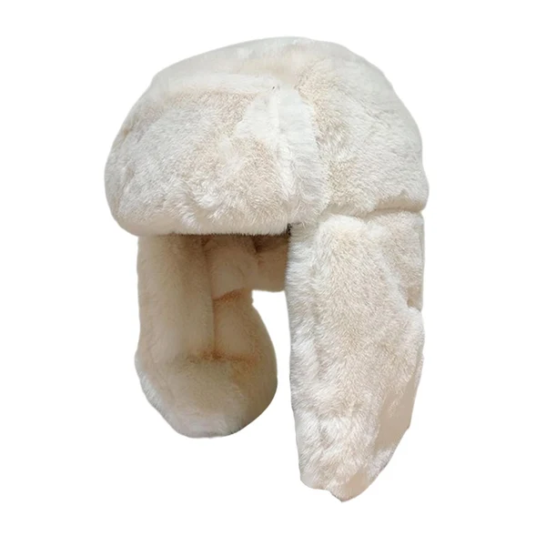 Convenient Maxbell Winter Trooper Trapper Hat Windproof Bomber Hats with Earflaps for Skiing Beige Versatile