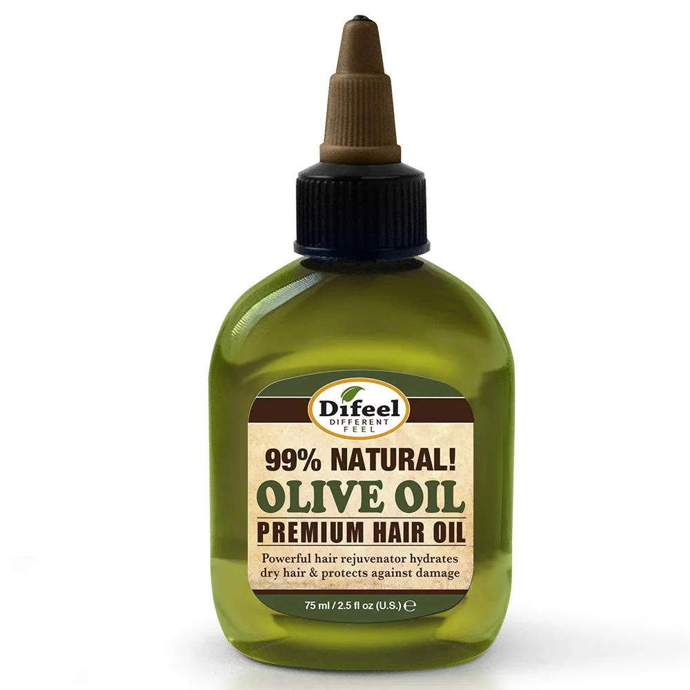 Long-Lasting Difeel Premium Natural Hair Oil - Olive Oil 2.5 ounce Stylish