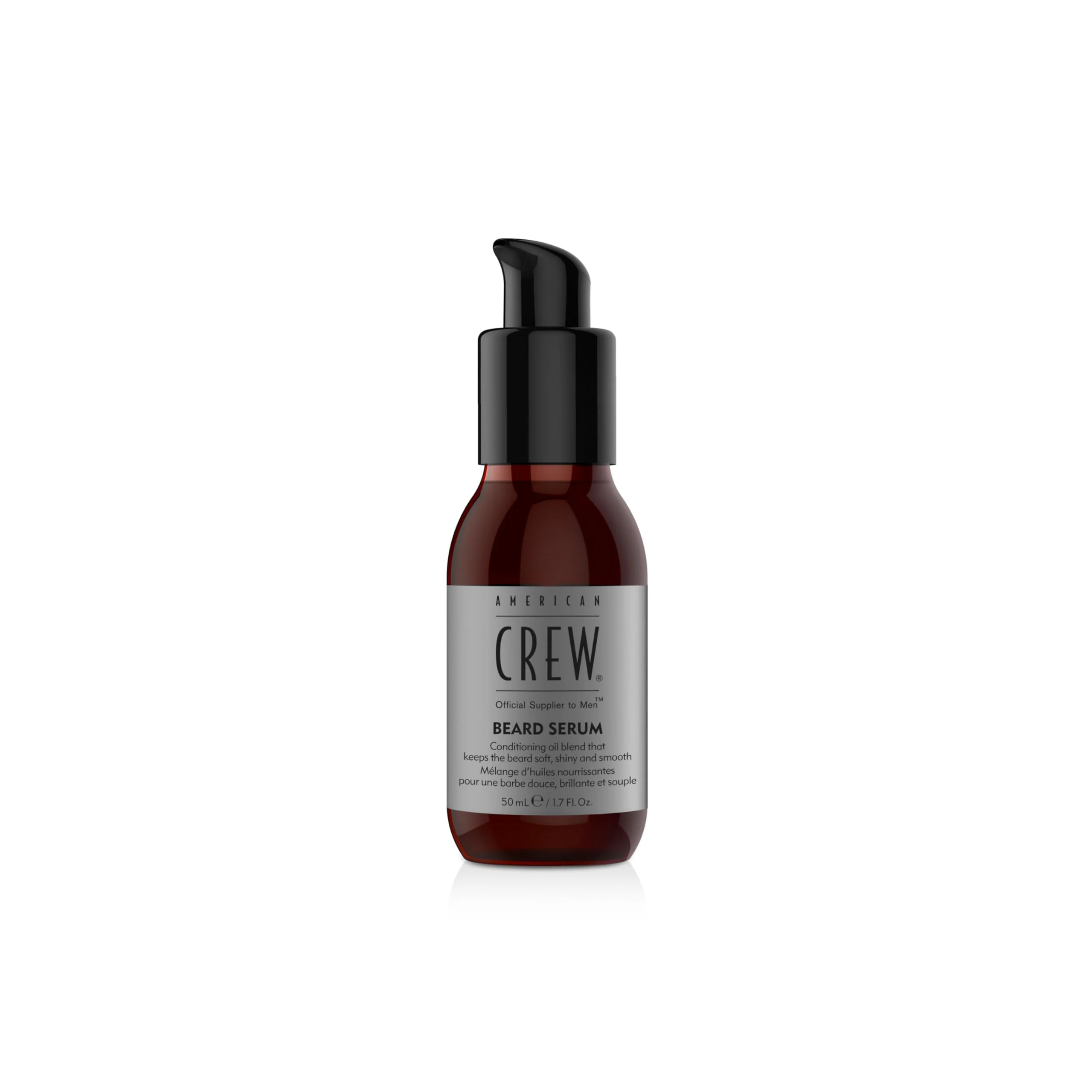 Long-Lasting American Crew Beard Conditioner Serum Conditioning Oil Blend for a Soft Shiny Smooth Beard Stocking Stuffer for Him 1.7 Fl Oz Clean