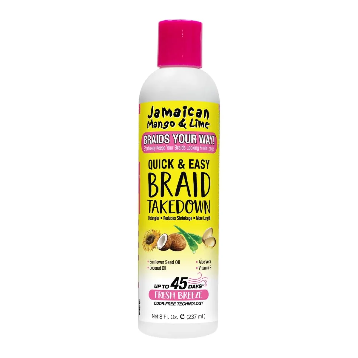 Premium Material Jamaican Mango Lime Braids Your Way Quick Easy Braid Takedown Lotion - Detangling Braid Removal Softens Knots Reduces Breakage Moisturizes Advanced