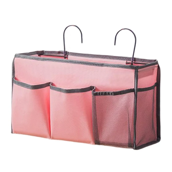 Smart Maxbell Portable Bedside Organizer Bedside Hanging Storage Basket for Bedroom Room pink Enhanced