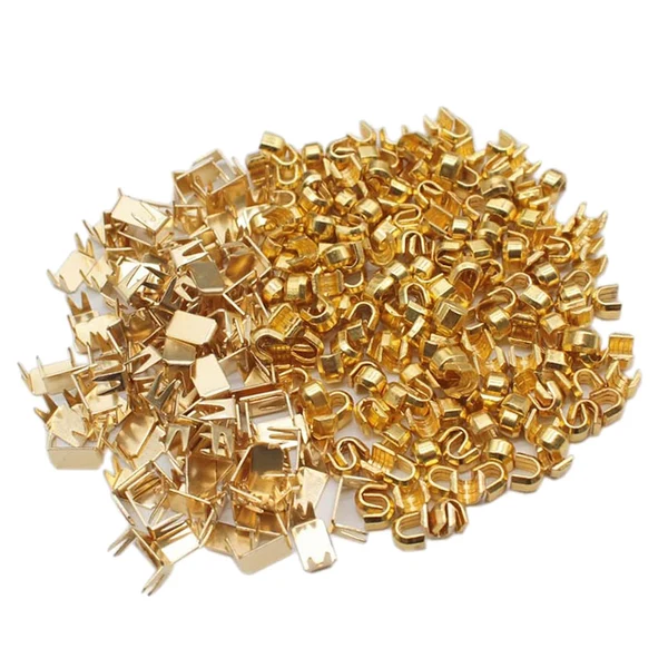 Fast Maxbell Set of 300 Zipper Repair Kit U Shaped Components Replace Open End U Shaped Golden High-End