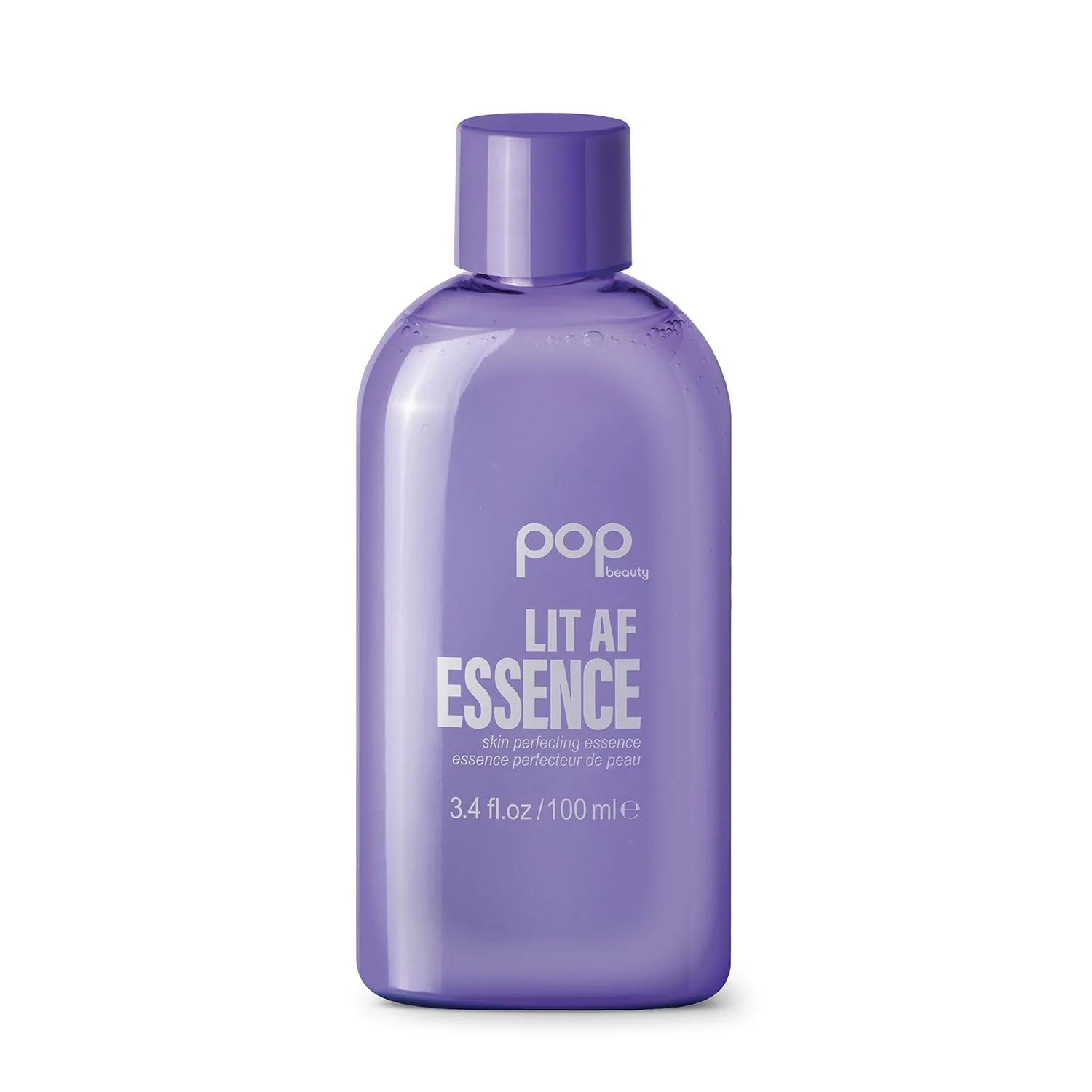 Dependable POP Beauty LIT AF ESSENCE - Botanical Gel Essence Replenish Hydration and Brighten Skin with Niacinamide and Peptides 3.4 Fl Oz Reusable
