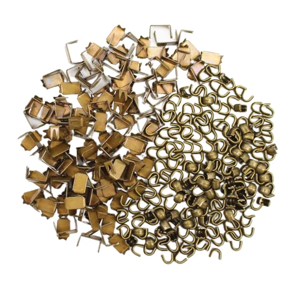 Dependable Maxbell Set of 300 Zipper Repair Kit U Shaped Components Replace Open End U Shaped Bronze Comfortable
