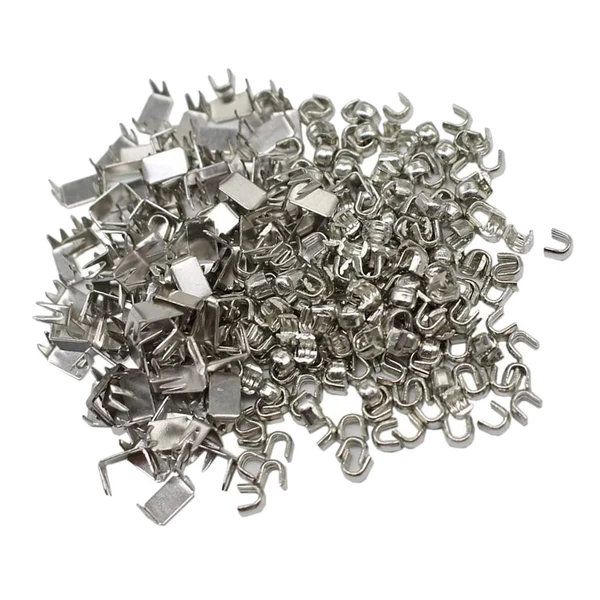 Reliable Maxbell Set of 300 Zipper Repair Kit U Shaped Components Replace Open End U Shaped Silver Prestigious
