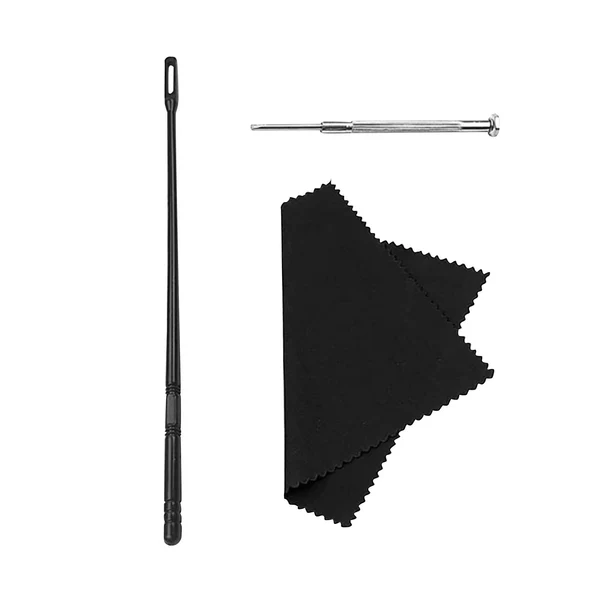 Dependable Maxbell Flute Cleaning Kit Cleaning Rod Stick Flute Polishing Cloth Trumpet Cleaner Verified