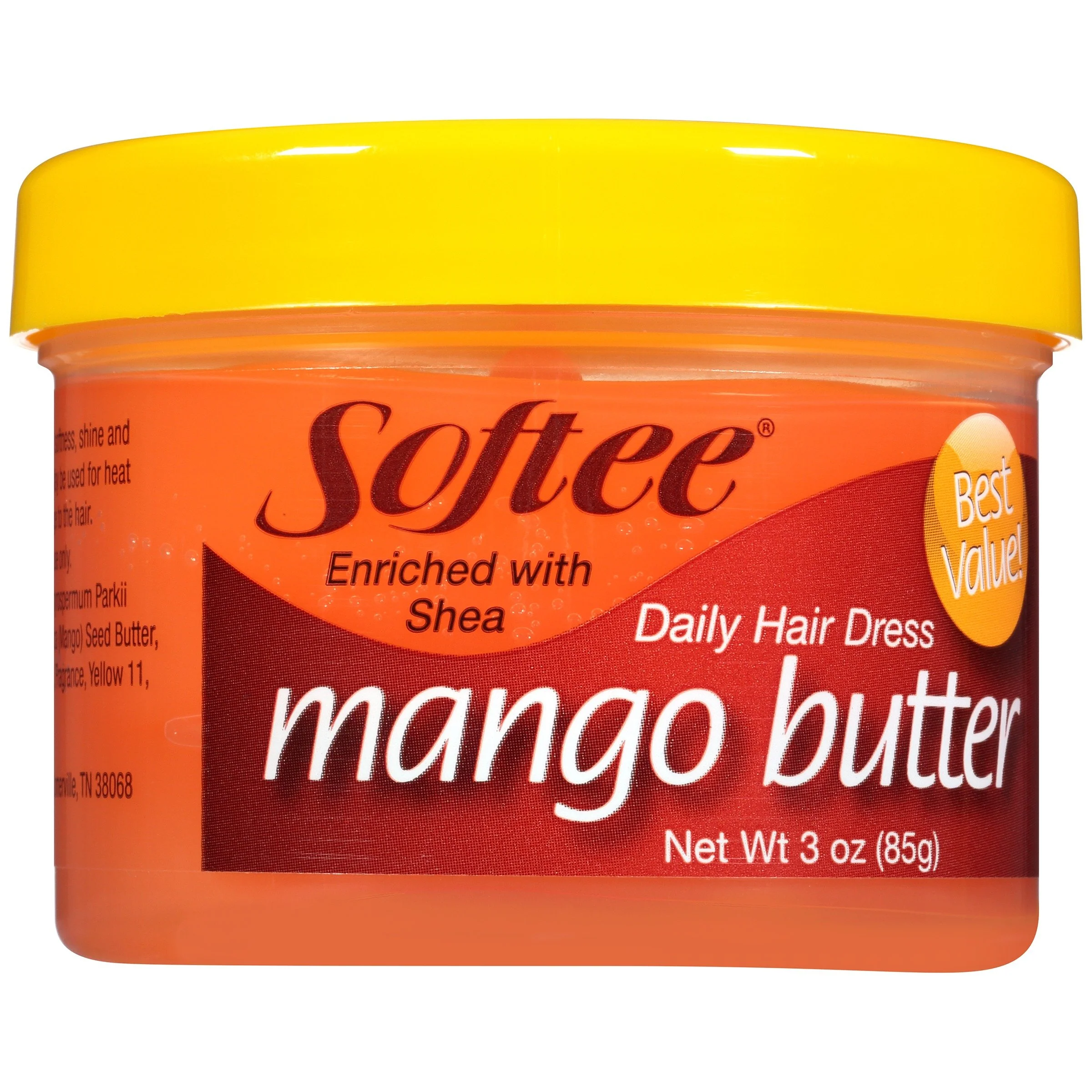 Quality Softee Mango Shea Butter Daily Hair Dress 3 Ounce Jar 1 Luxury