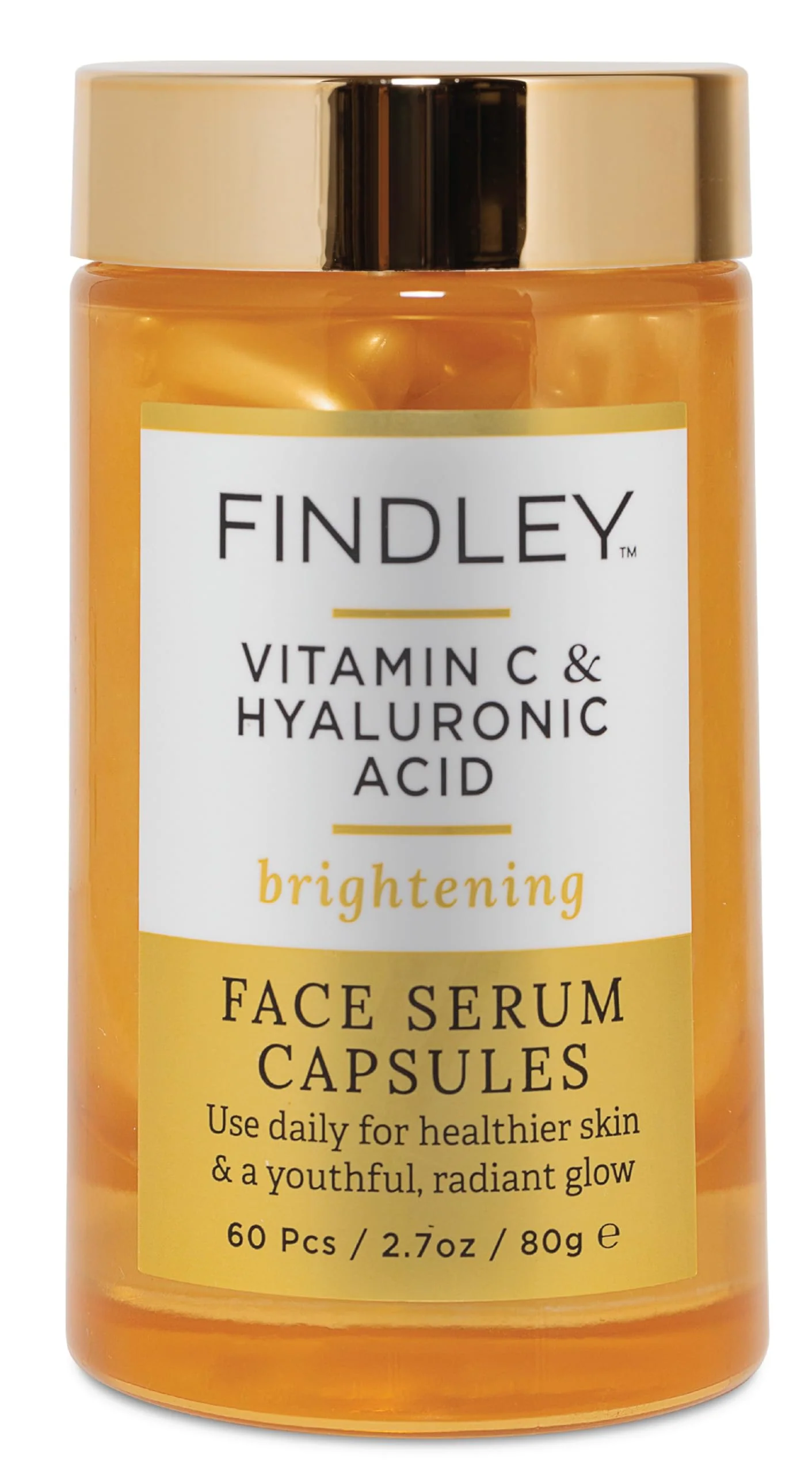 Trendy Findley Brightening Face Serum with Vitamin C Hyaluronic Acid Hydrating Radiance Boosting Improves Skin s Appearance 60 pcs 2.7oz Elite