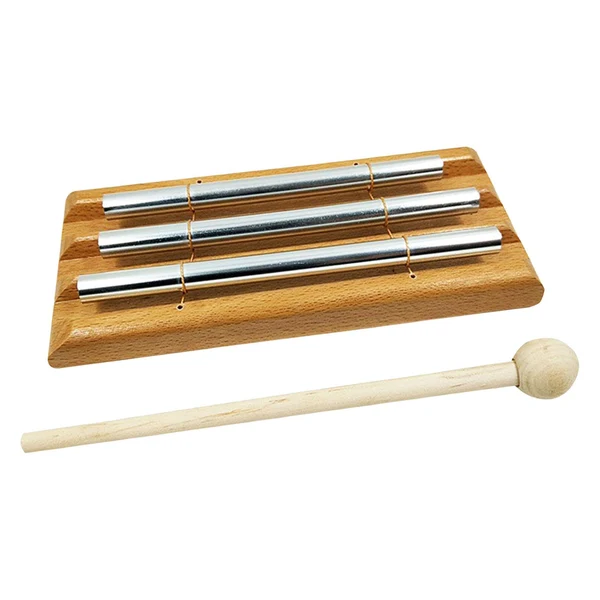 Long-Lasting Maxbell Wooden Chime Gifts Rhythm Multipurpose for Preschool Concerts Girls Boys 3 Tone Refined