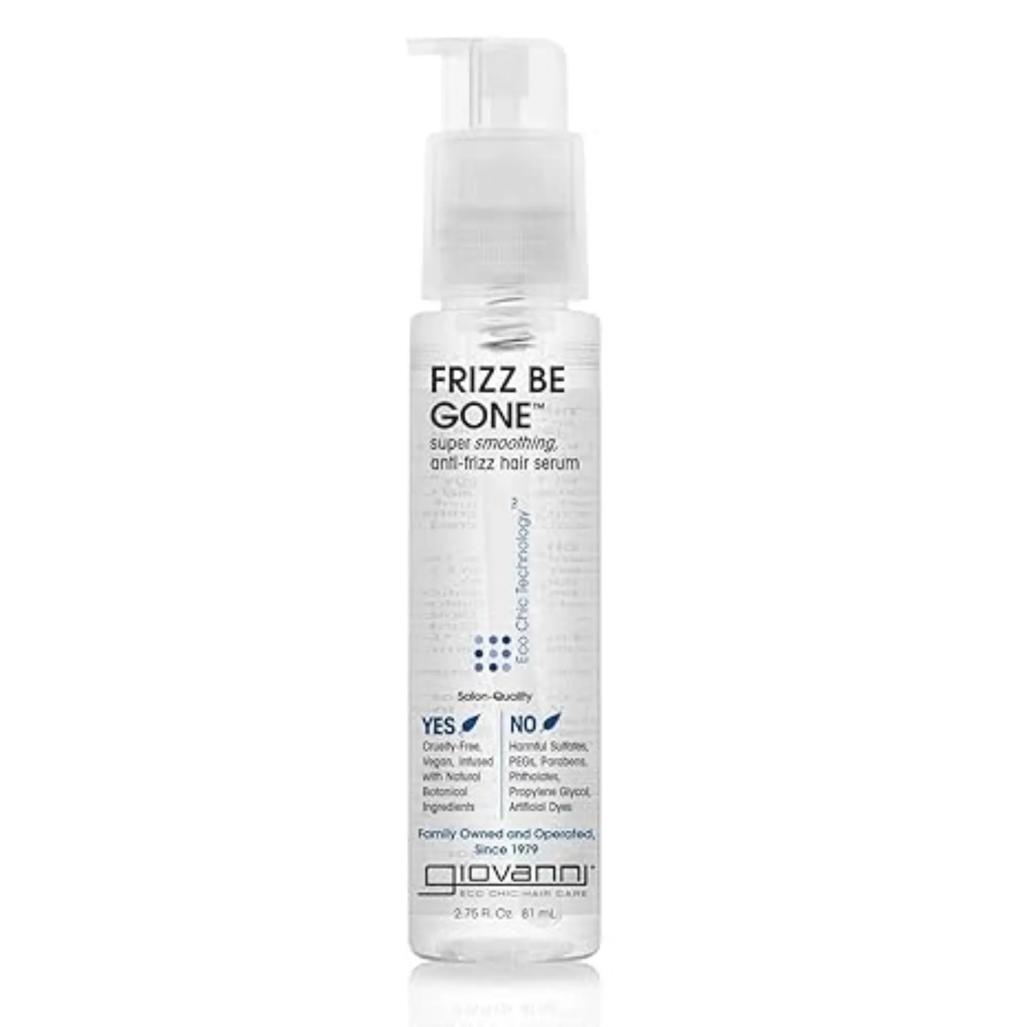 Outstanding GIOVANNI ECO CHIC Frizz Be Gone - Super Smoothing Anti-Frizz Hair Serum Adds Shine Seals in Color Infused with Natural Botanical Ingredients Versatile