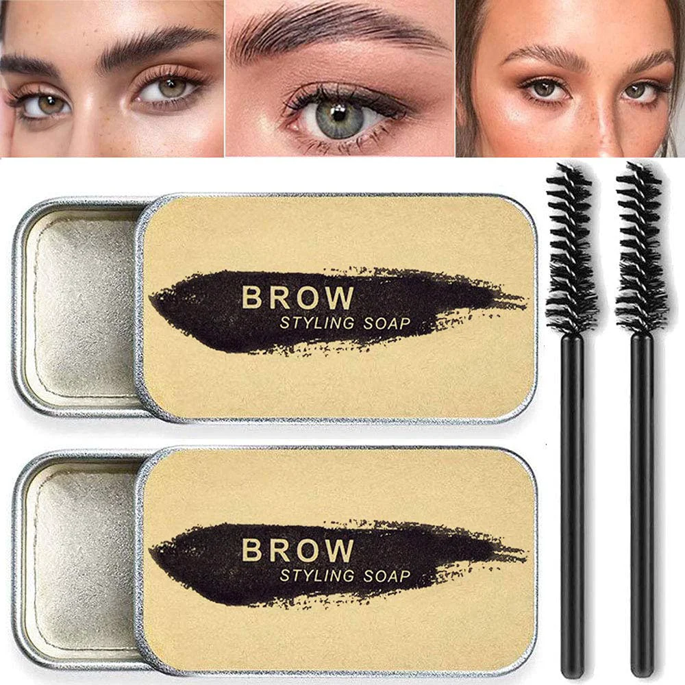 Verified 2 Pack Eyebrow Soap Kit 4D Brows Gel Long Lasting Eyebrow Setting Gel Waterproof Eyebrow Makeup Balm Pomade Cosmetics 0.7 Ounce Pack of 2 Functional