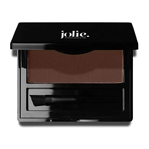 Green Jolie Brush on Brow Pressed Eye Brow Powder Dark Brown Reliable