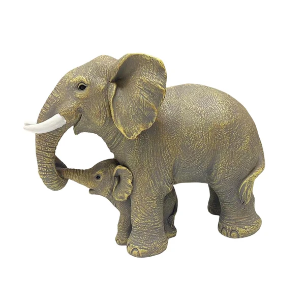 First-Class Maxbell Maxbell Resin Figurines Sculptures TV Stand Christmas Ornament Home Elephant Statues Gray Yellow 7x4x6in Easy-to-Use