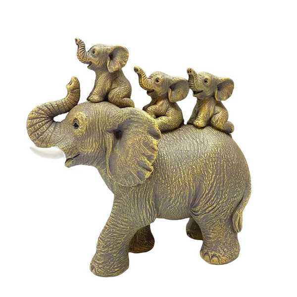 Professional Maxbell Creative Elephant Statue Tabletop Resin for Festivals Dining Room Holidays Deep Yellow Reusable