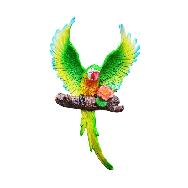 Next-Generation Maxbell istic Parrot Statue Ornament Parrot Wall Decor for Outdoor Indoor Fence Green Sophisticated