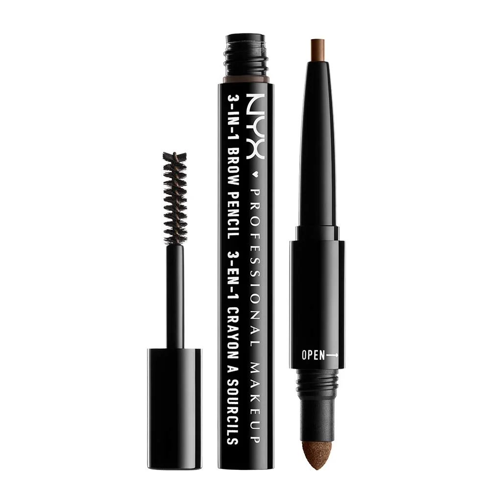 Casual NYX PROFESSIONAL MAKEUP 3-In-1 Brow Pencil Eyebrow Pencil - Soft Brown Next-Generation