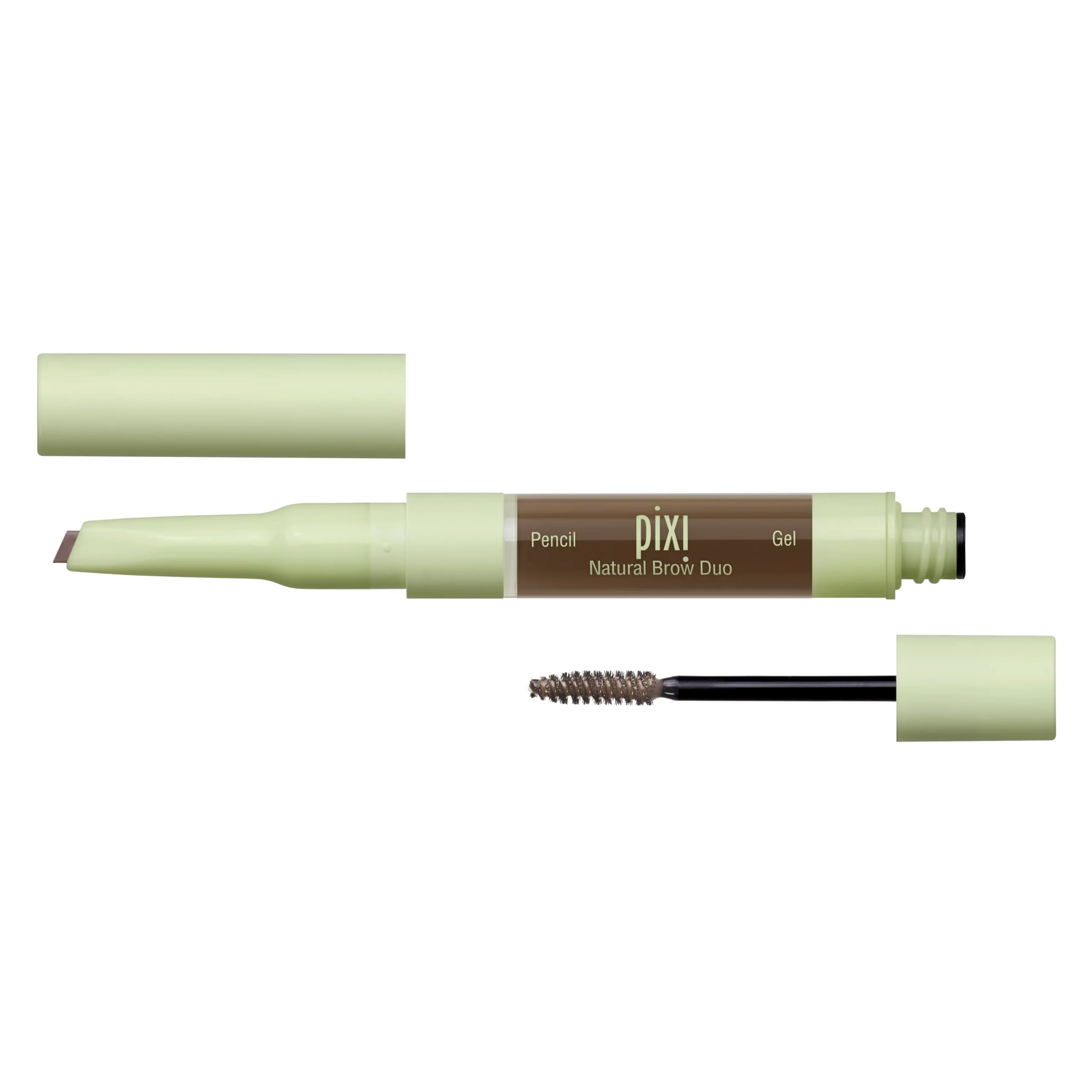Healthy Pixi Natural Brow Duo - Natural Brown Precision Pencil Tinted Gel Waterproof Brow Shaper for All-Day Hold Paraben- 0.2oz High-End