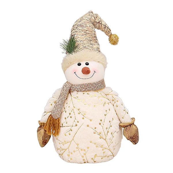 Efficient Maxbell Christmas Snowman Doll Short Plush for Shopping Mall Window Decoration 22cmx30cmx60cm Exclusive