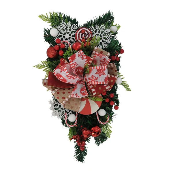 Fast Maxbell Christmas Teardrop Wreath Artificial Door Swag Garland for Farmhouse Holiday Advanced