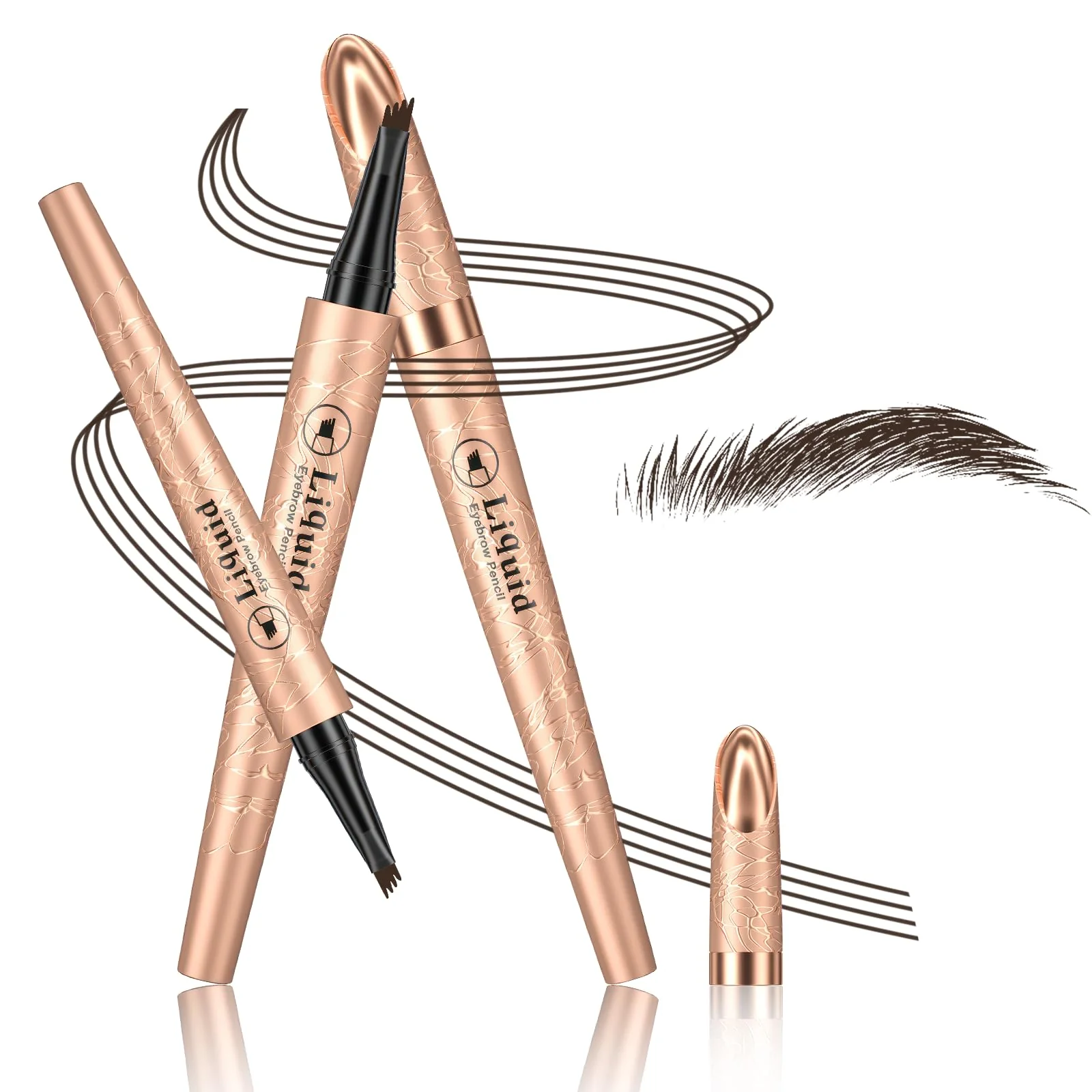 Comfortable Ursoulney Eyebrow Pen - Upgraded 3D Liquid Eye Brow Microblading Pencil With Micro 4 Point Lift Brow Pen Snatch Long-Lasting Waterproof Dark… Exclusive