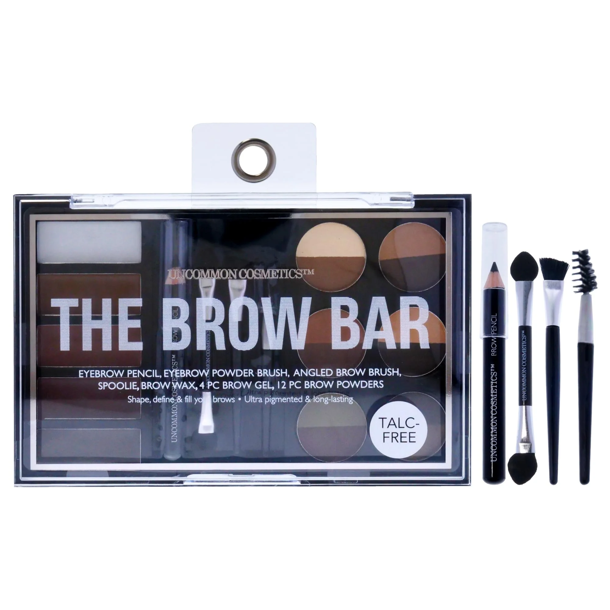 Relaxed Uncommon Cosmetics The Brow Bar - All-in-One Kit with Variety of Ultra-Pigmented Shades - Eyebrow Gel Brow Wax and 16 Brow Powders - 21 Pc Gift Set Carefully Designed