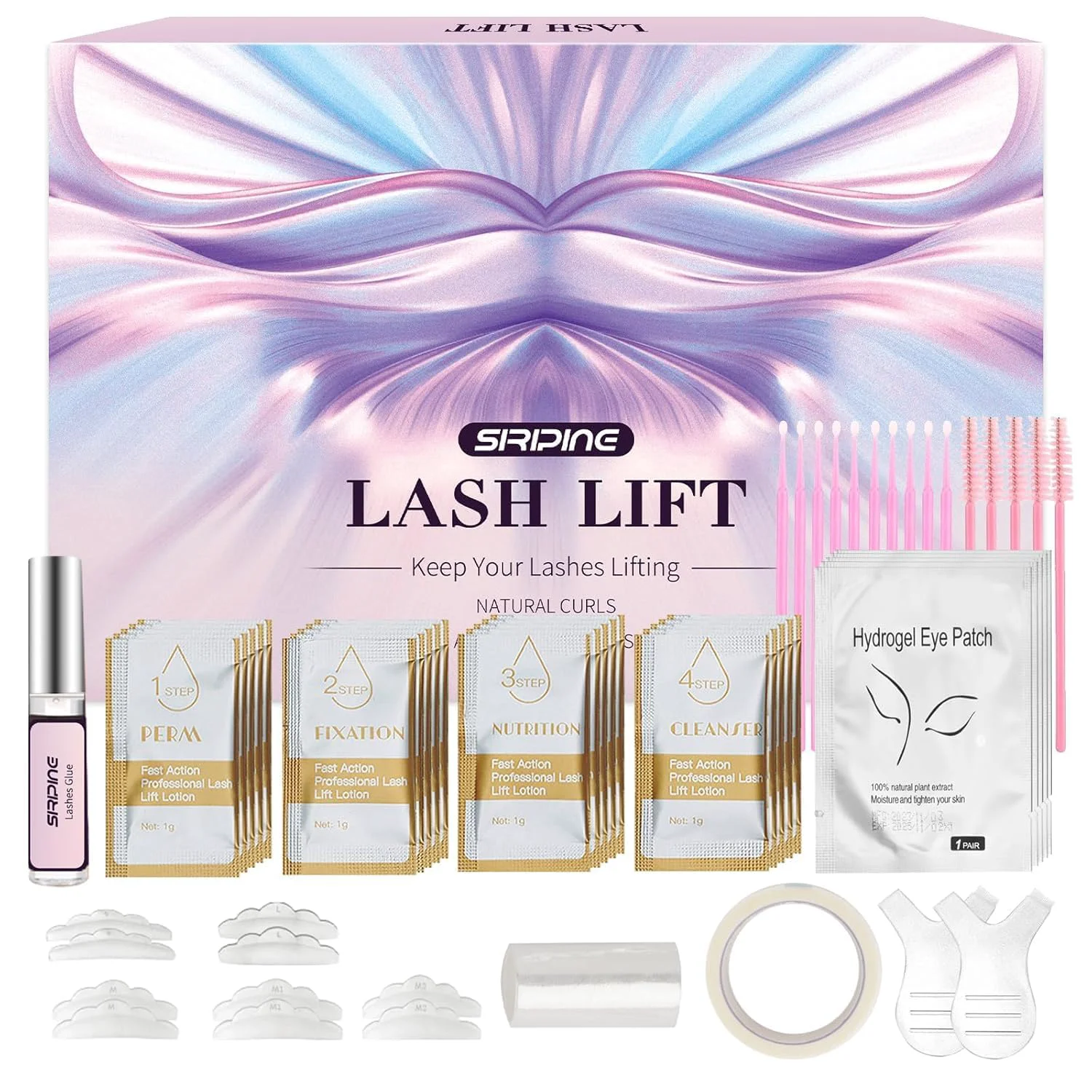Enhanced Lash Lift Kit Eyelash Perm Kit 5 Sets Lash Perm Kit Eyelash Lift Kit Eyebrow Lamination Easy for Beginner Professional Eyelash Curling Lash… Solid