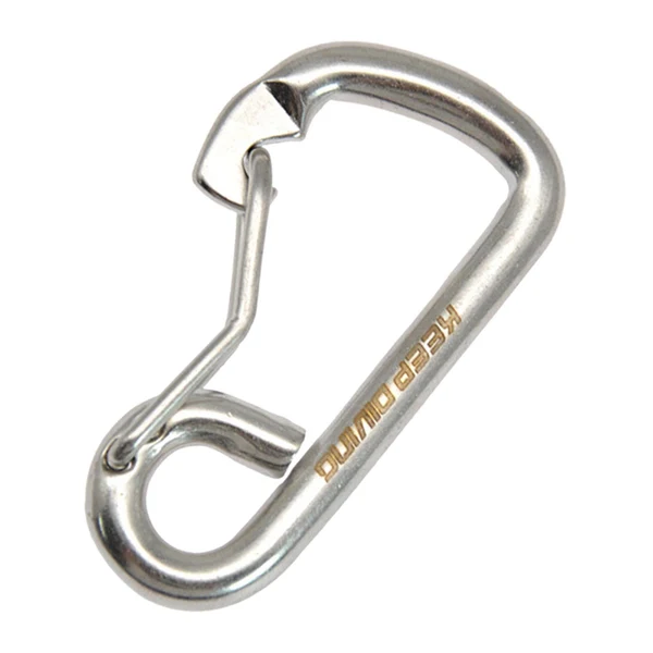 Clean Stainless Steel Diving Snap Hooks Scuba Buckle Carabiner BCD Snap Clip Solid