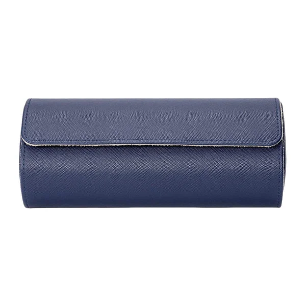 Relaxed Maxbell 3 Slot Watch Box Case Travel PU Leather Portable for Smart Watches Blue Solid
