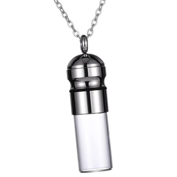 Luxury Maxbell Glass Pendant Cremation Urn Necklace Perfume Holder for Women Men Friends Effective
