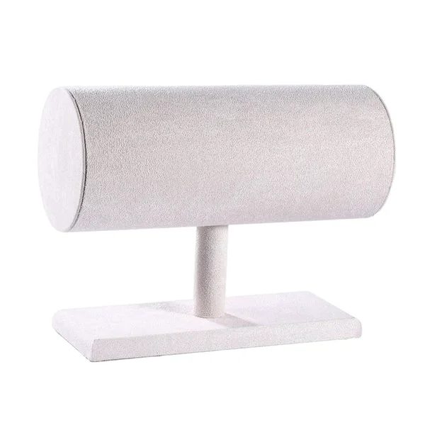 User-Friendly Maxbell Sturdy Hairband Display Stand Soft Flocking for Bracelet Jewelry Necklace Beige Solid