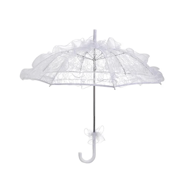 Solid Maxbell Handmade Lace Umbrella Wedding Parasol Bridal Wedding Dancing Accessories White Modern