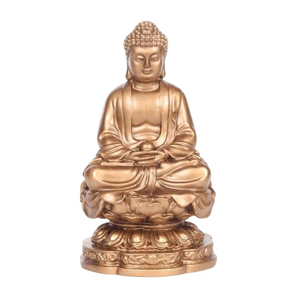 Exceptional Maxbell Buddha Statues Sculpture Miniature Figurine Car Dashboard Tea Room Decor Bronze Refined
