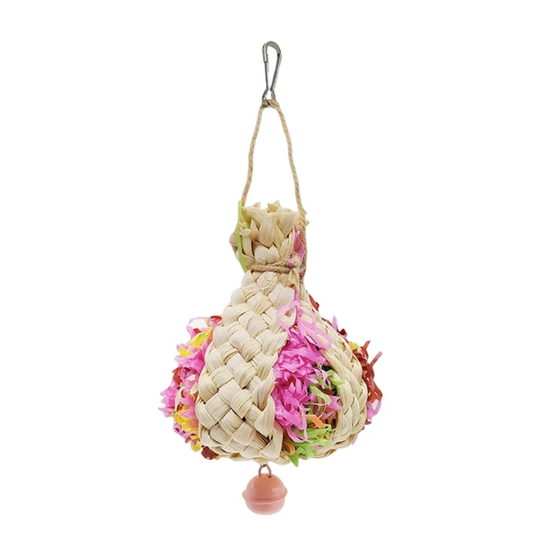 High-Grade Maxbell Parrot Shredder Toy Lightweight Bird Chewing Toy Macaws Training Toy Pink Innovative