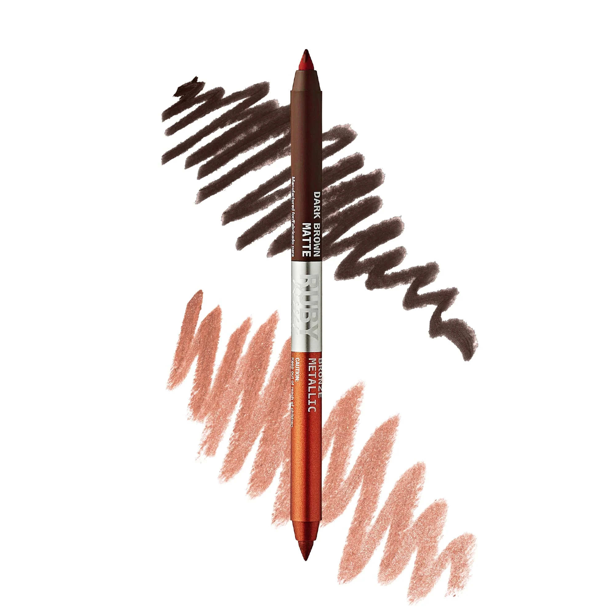 Comfortable Ruby Kisses Waterproof Matte Metallic Duo Eyeliner - Dual-Ended Smudge-Proof Pencil for Precision Eyeshadow Multi-use Long-Lasting Intense… Solid