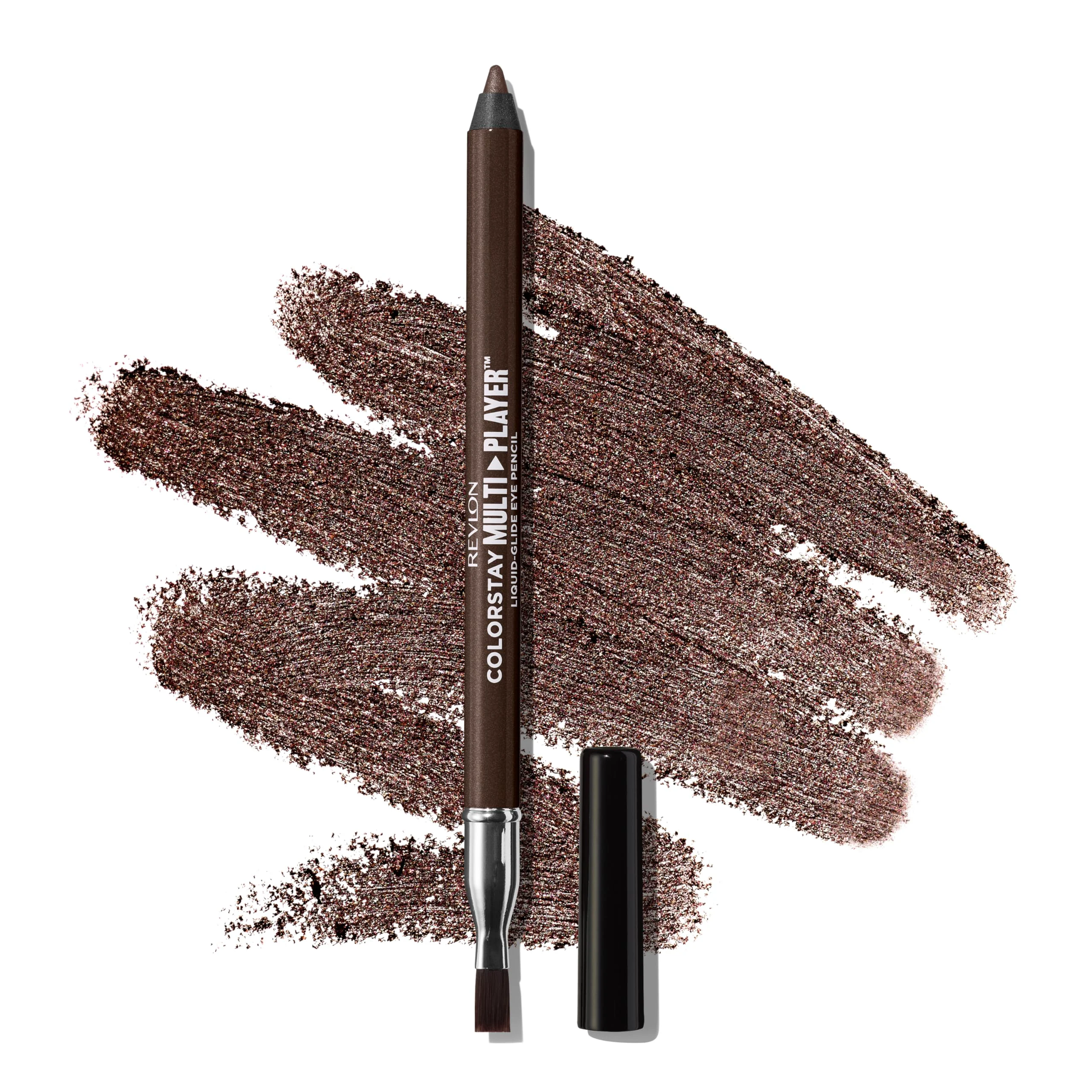 Unique REVLON ColorStay Multiplayer Liquid-Glide Eye Pencil Multi-Use Makeup With Blending Brush Blends Then Sets Creamy Texture Waterproof… Optimized
