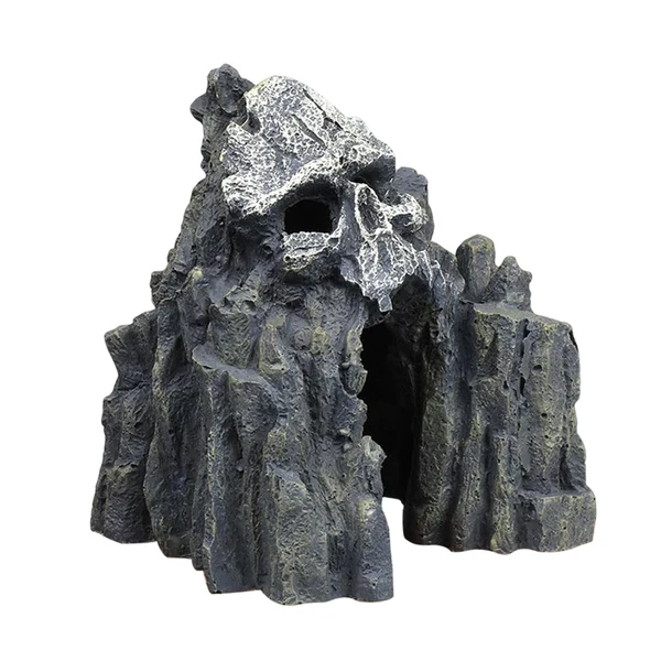 Natural Maxbell Aquatic Skull Mountain Decor Aquarium Cave Ornament Stone Landscape Reptile Classic