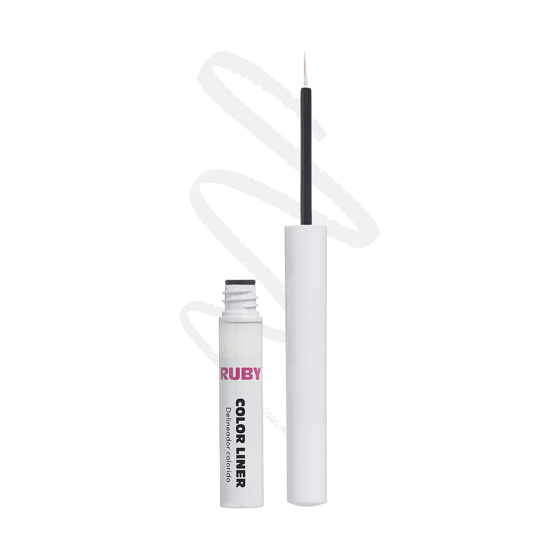 Prestigious Ruby Kisses Color Liquid Eyeliner Water Resistant Long Lasting Eyeliner 3 ml 0.10 fl.oz. White Elite